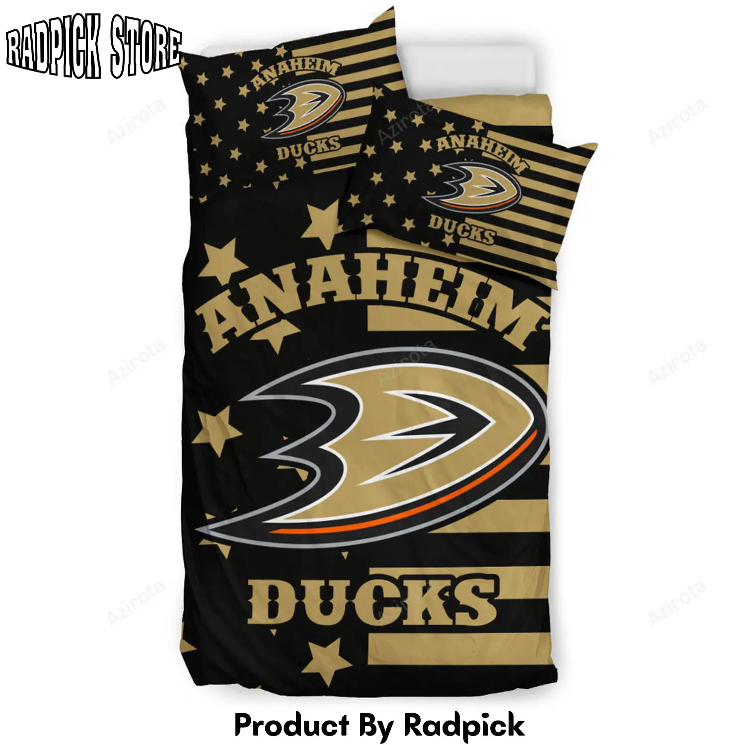 Radpick anaheim ducks star mashup bedding set rp3278795